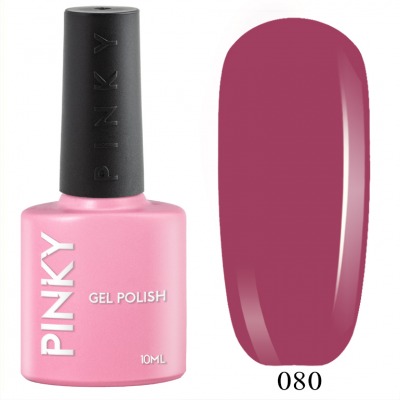 №080 Гель-лак PINKY Classic Клубничный Смузи 10мл. (розовый натуральный насыщенный) - вид 1 миниатюра