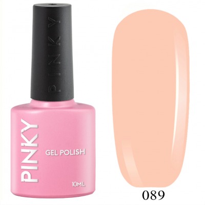 №089 Гель-лак PINKY Classic Первый Поцелуй 10мл. (светло-персиковый пастельный) - вид 1 миниатюра