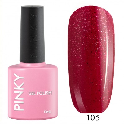 №105 Гель-лак PINKY Classic Блеск Бордо 10мл. (малиновый с шиммером)