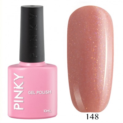 №148 Гель-лак PINKY Classic Поэма 10мл. (бежевый натуральный с мерцающим голографическим микрошиммером) - вид 1 миниатюра