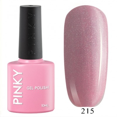 №215 Гель-лак PINKY Classic Розовый Коралл 10мл. (розовый натуральный с голографическим микрошиммером) - вид 1 миниатюра