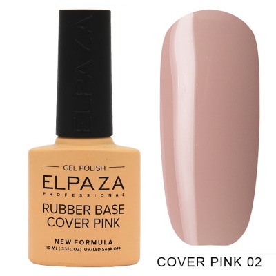 ELPAZA №002 Rubber Base Cover Pink Каучуковое базовое камуфлирующее покрытие 10мл. - вид 1 миниатюра