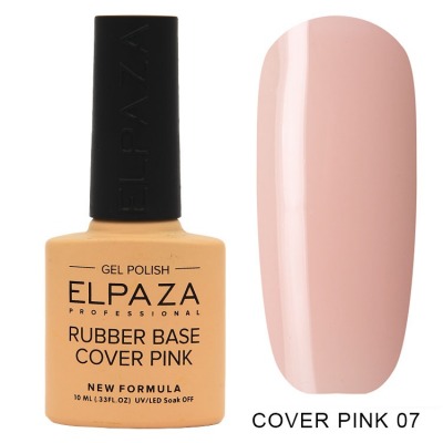 ELPAZA №007 Rubber Base Cover Pink Каучуковое базовое камуфлирующее покрытие 10мл. - вид 1 миниатюра