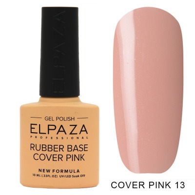 ELPAZA №013 Rubber Base Cover Pink Каучуковое базовое камуфлирующее покрытие 10мл. - вид 1 миниатюра