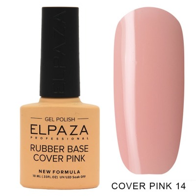 ELPAZA №014 Rubber Base Cover Pink Каучуковое базовое камуфлирующее покрытие 10мл. - вид 1 миниатюра