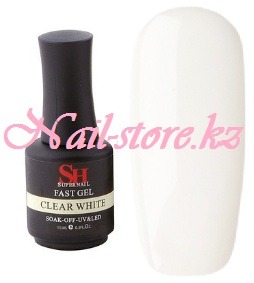 Fast GEL SH Clear White Экспресс наращивание 15мл. (прозрачно-белый) - вид 1 миниатюра