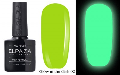 №02 Гель-лак GLOW in THE DARK ELPAZA 10мл. - вид 1 миниатюра